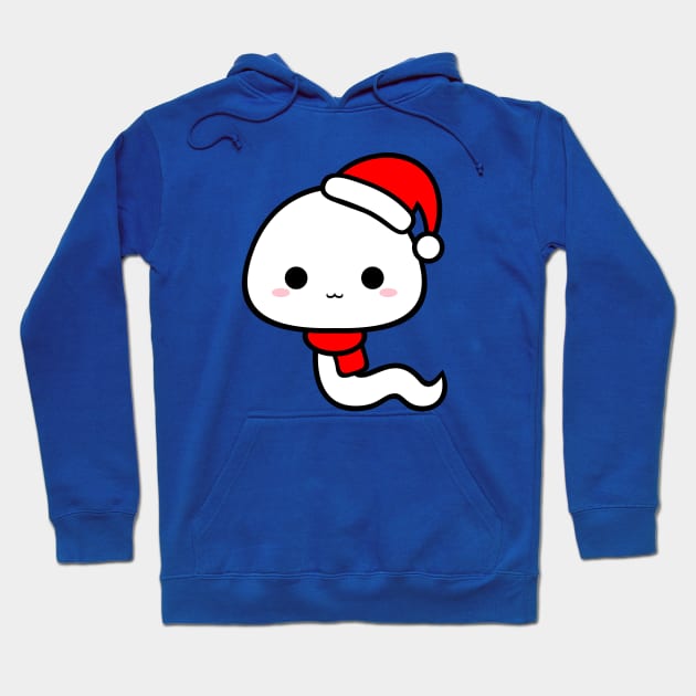 Cute Kawaii Sperm Wear Santa Hat Hoodie by alien3287